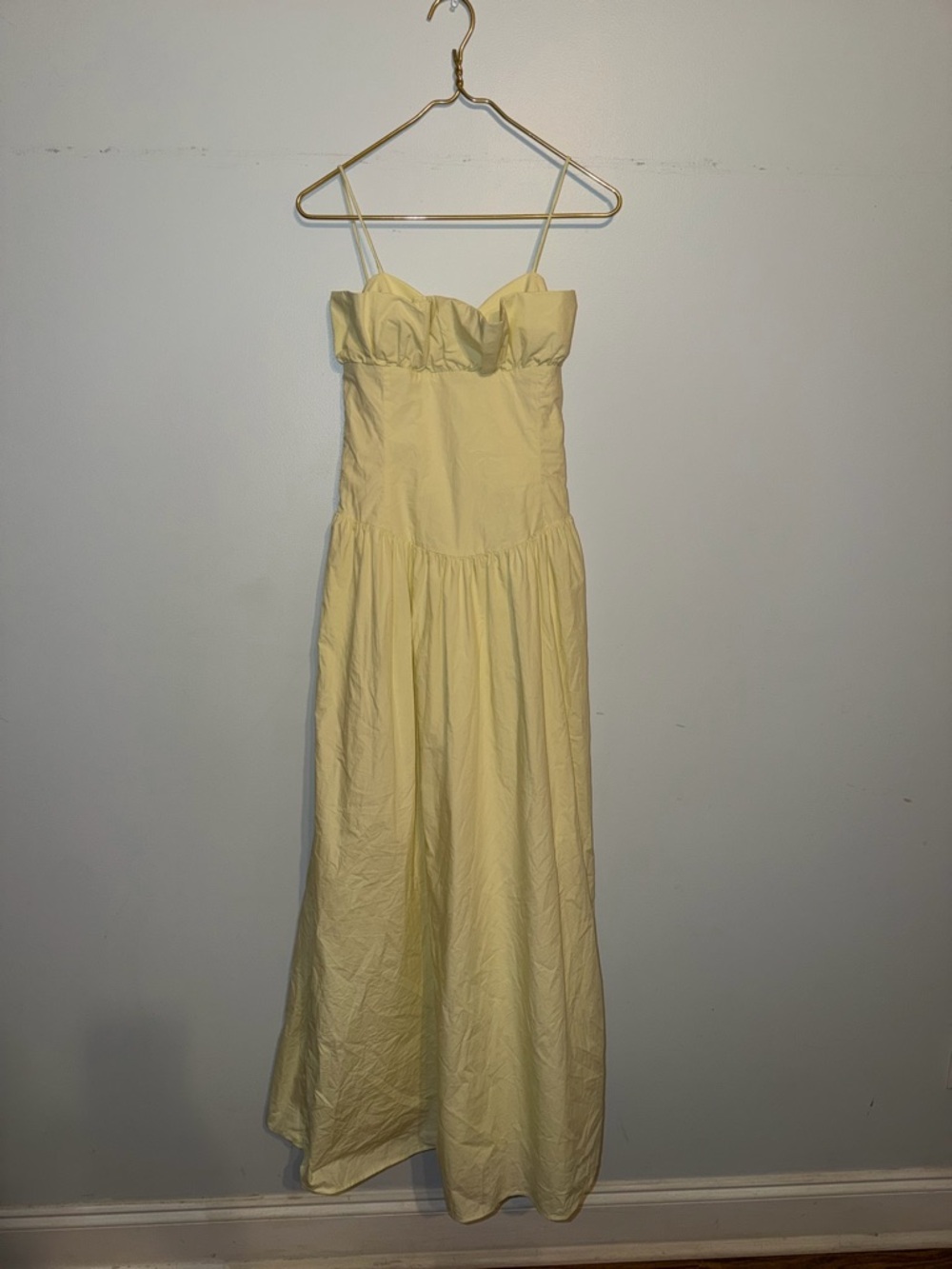 Meshki Janis Cotton Frill Maxi Dress - Lemon - Picture 4 of 6